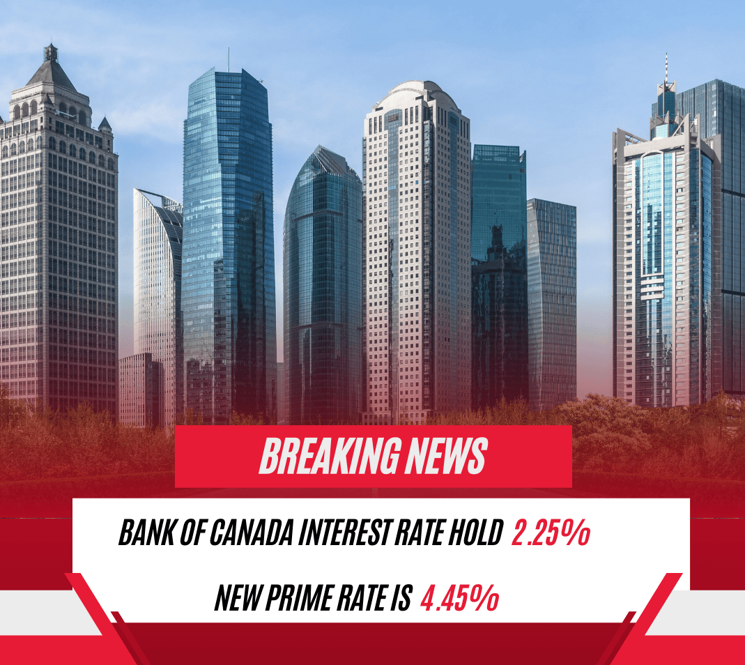 Bank of Canada Holds Rate at 2.25%: What the 4.45% Prime Rate Means for Ontario Homeowners